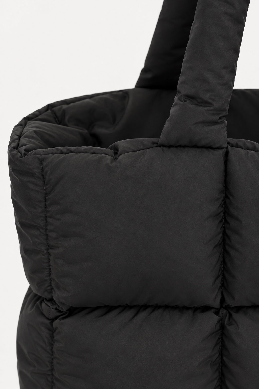 Cabas Matelassé XL — Noir — détail