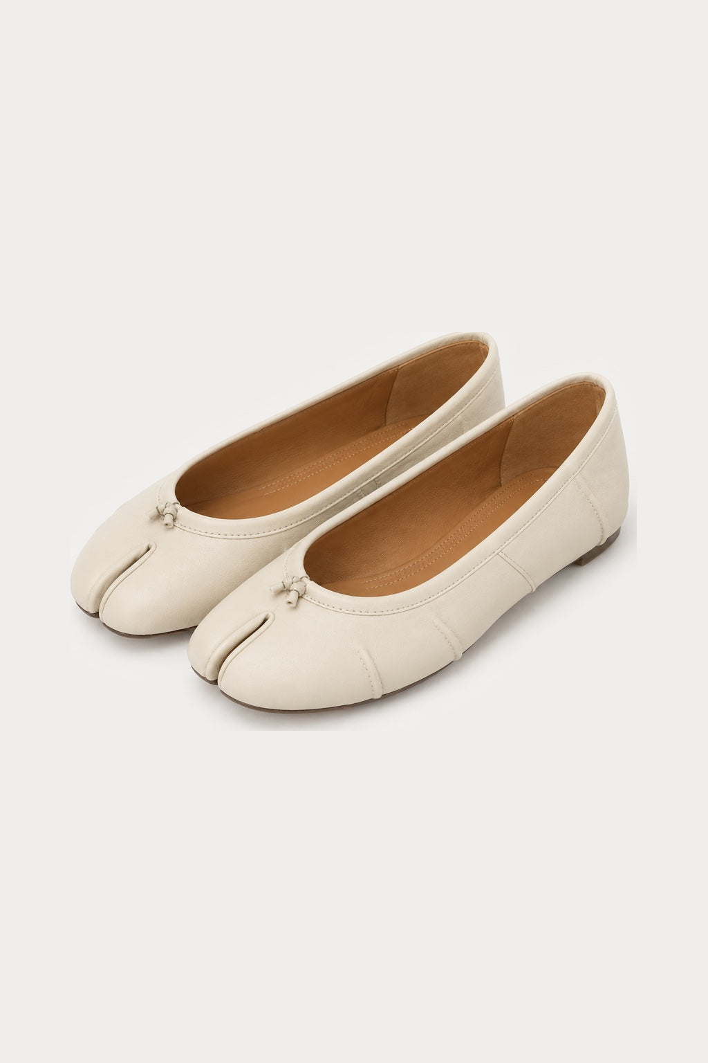 Ballerines Tabi Plissées — Beige — produit