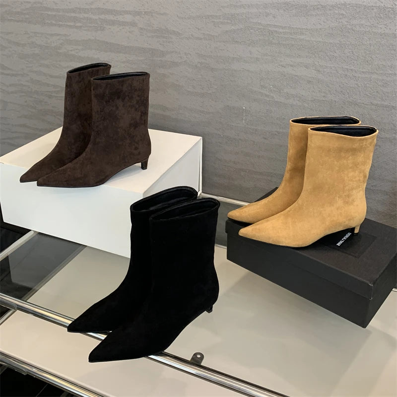Bottines Pointues Petit Talon
