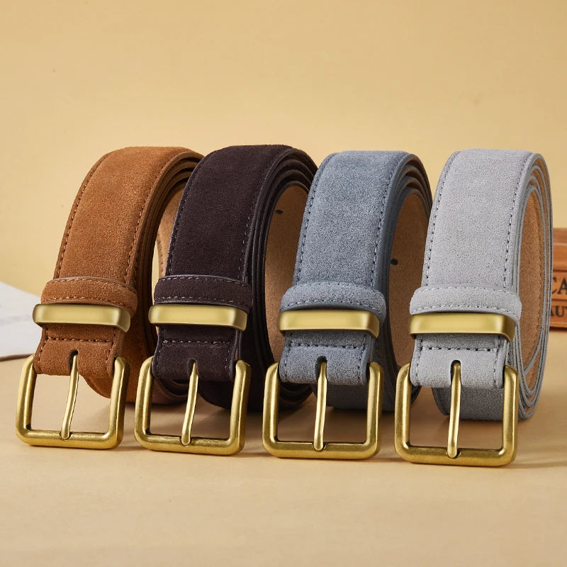 Ceinture en Daim Boucle Dorée