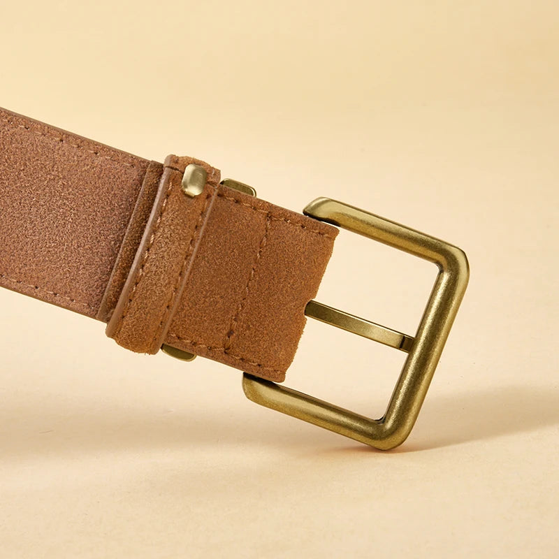 Ceinture en Daim Boucle Dorée