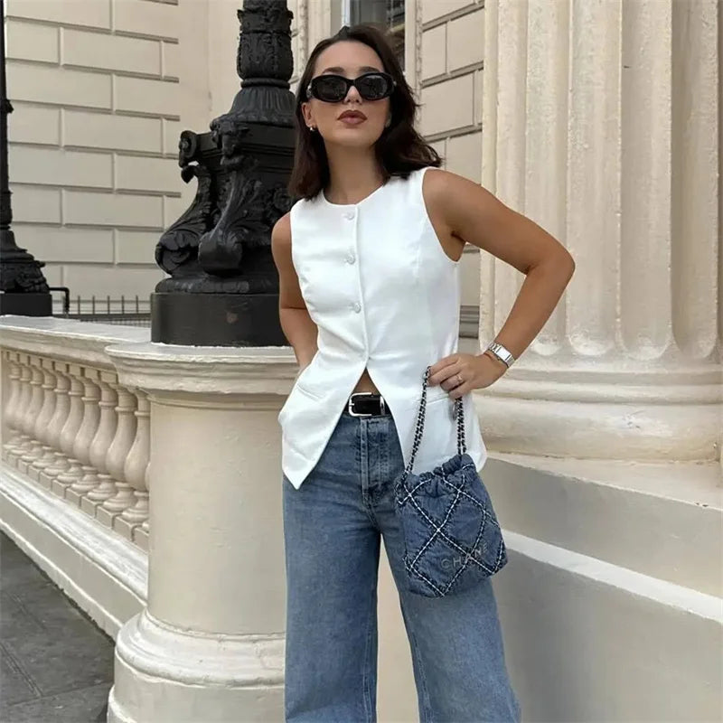 Gilet de Costume Boutonné