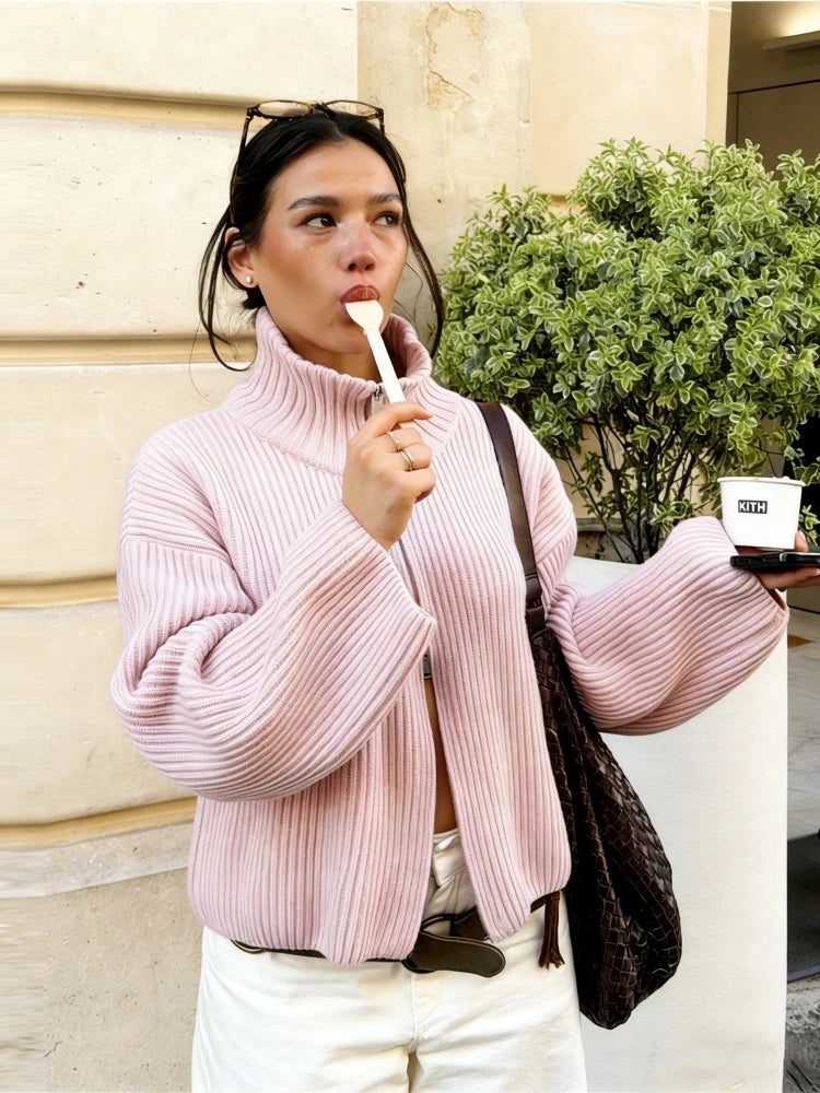 Gilet Zippé Rayé