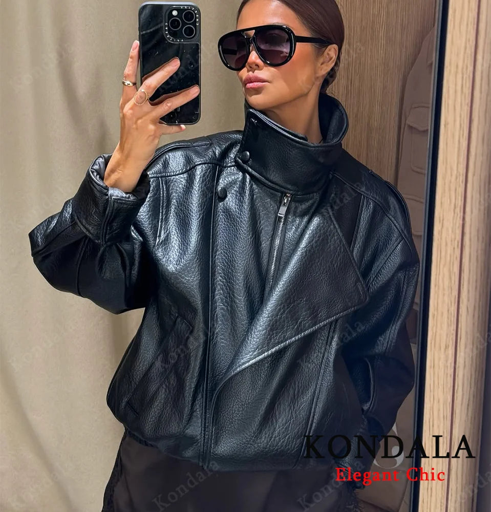 Blouson Aviateur Effet Cuir