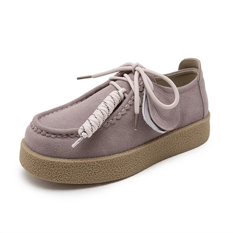 Mocassins à Lacets en Daim
