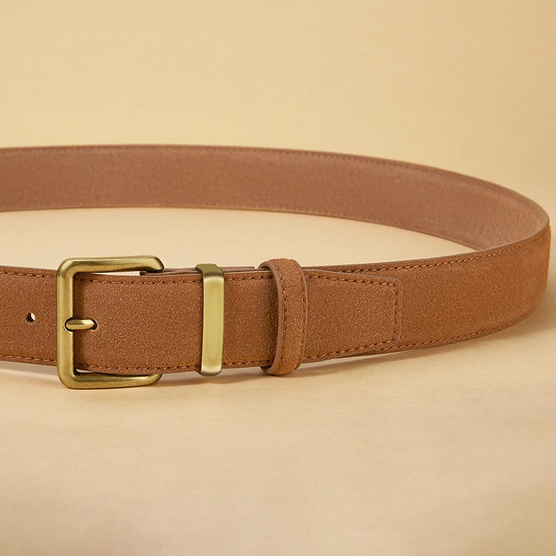 Ceinture en Daim Boucle Dorée