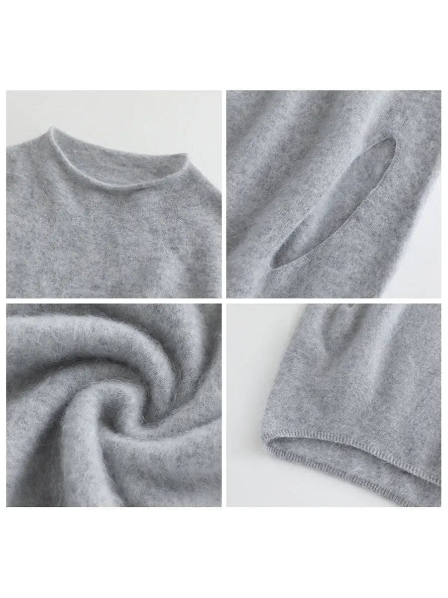 Pull Sans Manches Col Roulé