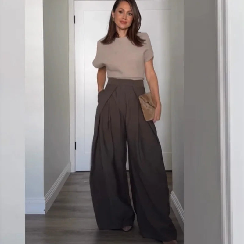 Pantalon de Tailleur Large