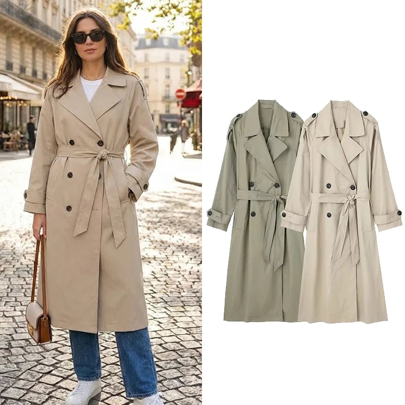 Trench Croisé Ceinturé
