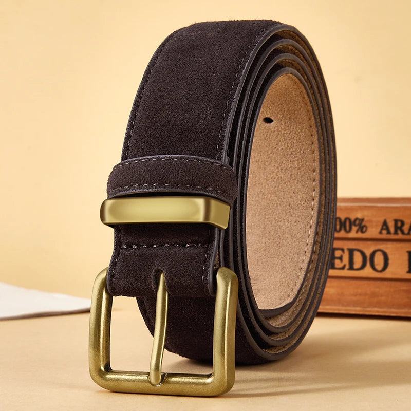 Ceinture en Daim Boucle Dorée