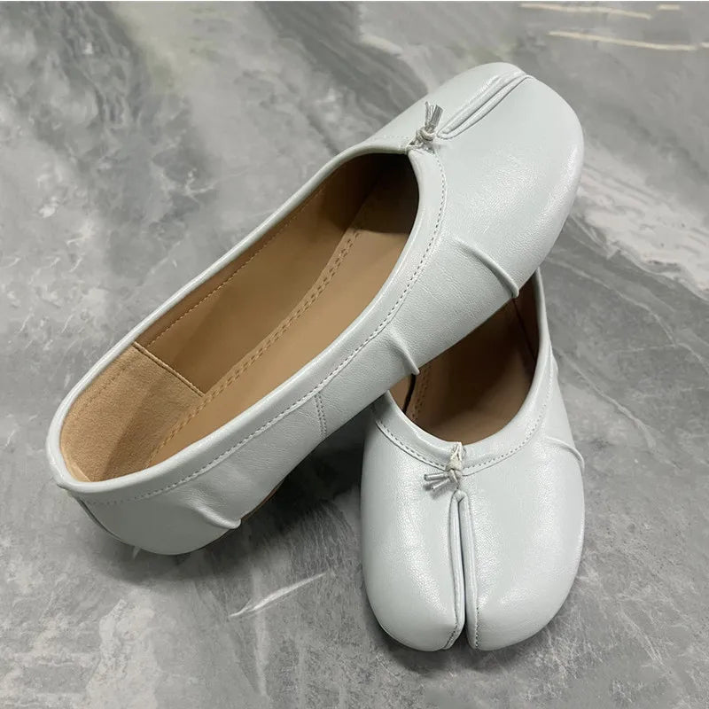 Ballerines Tabi Plissées