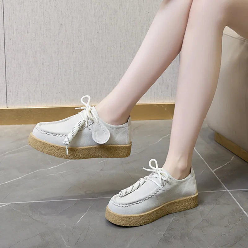 Mocassins à Lacets en Daim