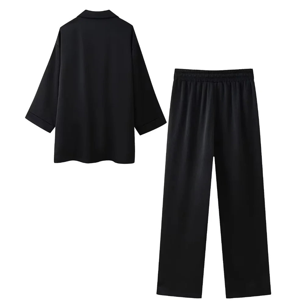Tailleur Croisé Effet Froissé