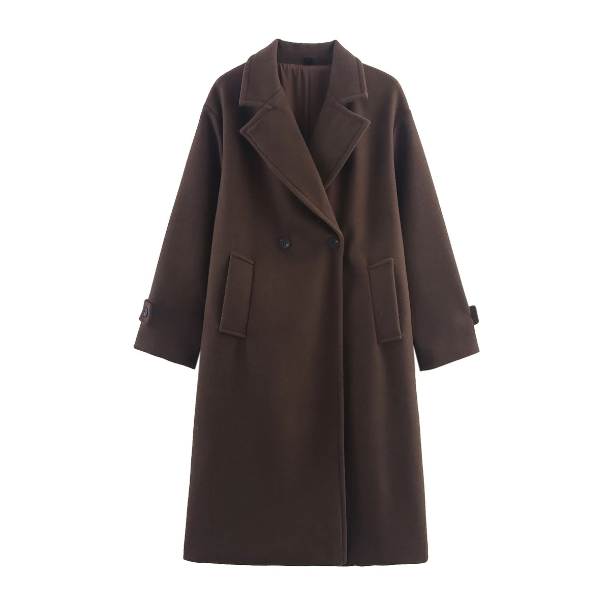Manteau en Laine Col Cranté
