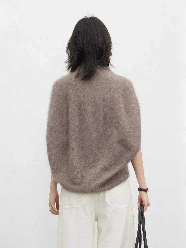 Pull Sans Manches Col Roulé