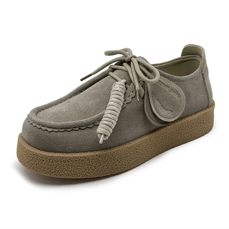 Mocassins à Lacets en Daim
