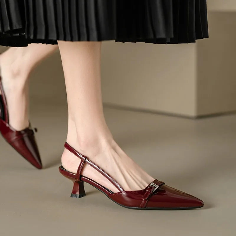 Slingbacks Vernies Bout Pointu