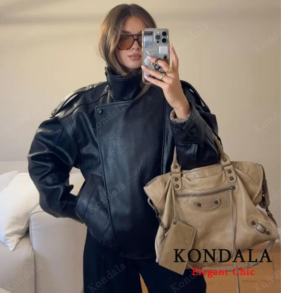 Blouson Aviateur Effet Cuir