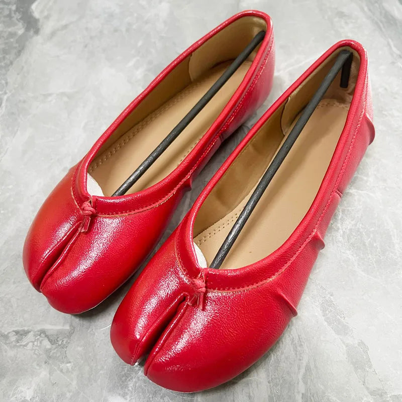Ballerines Tabi Plissées