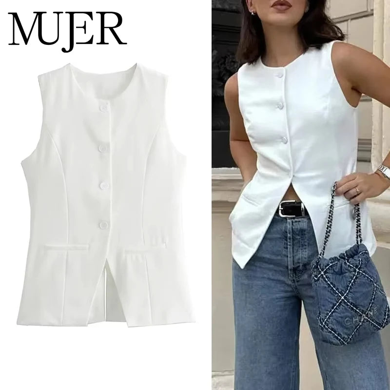 Gilet de Costume Boutonné
