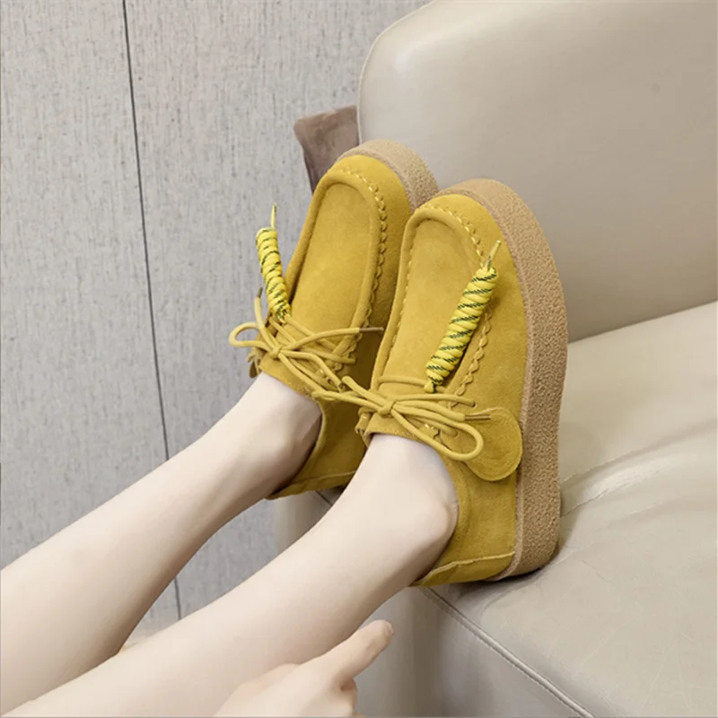 Mocassins à Lacets en Daim
