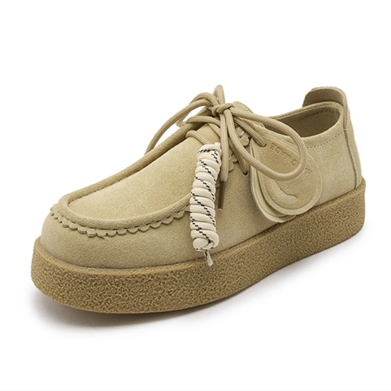 Mocassins à Lacets en Daim