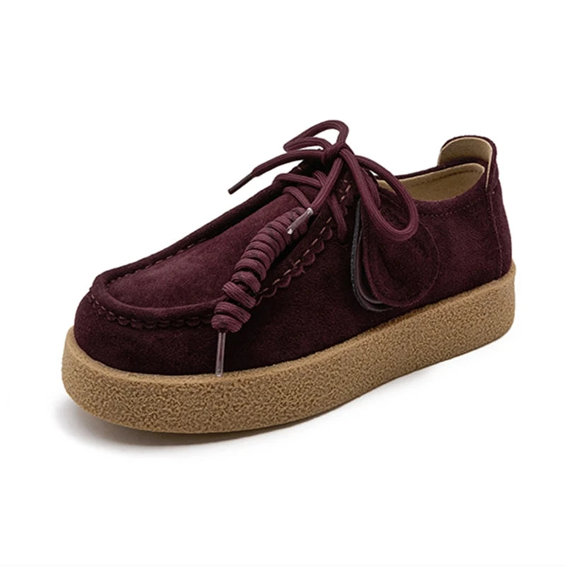 Mocassins à Lacets en Daim