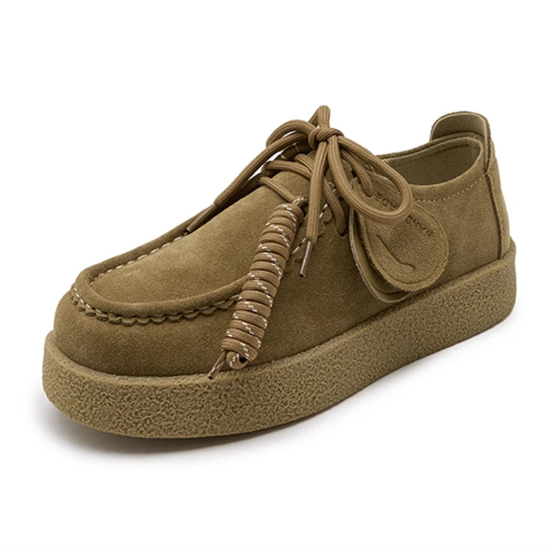 Mocassins à Lacets en Daim