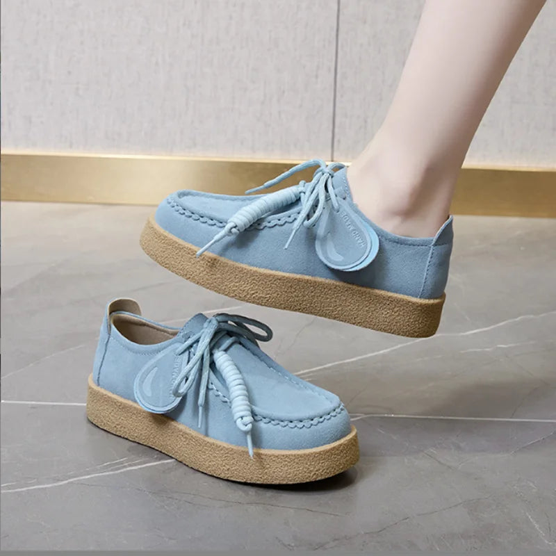 Mocassins à Lacets en Daim