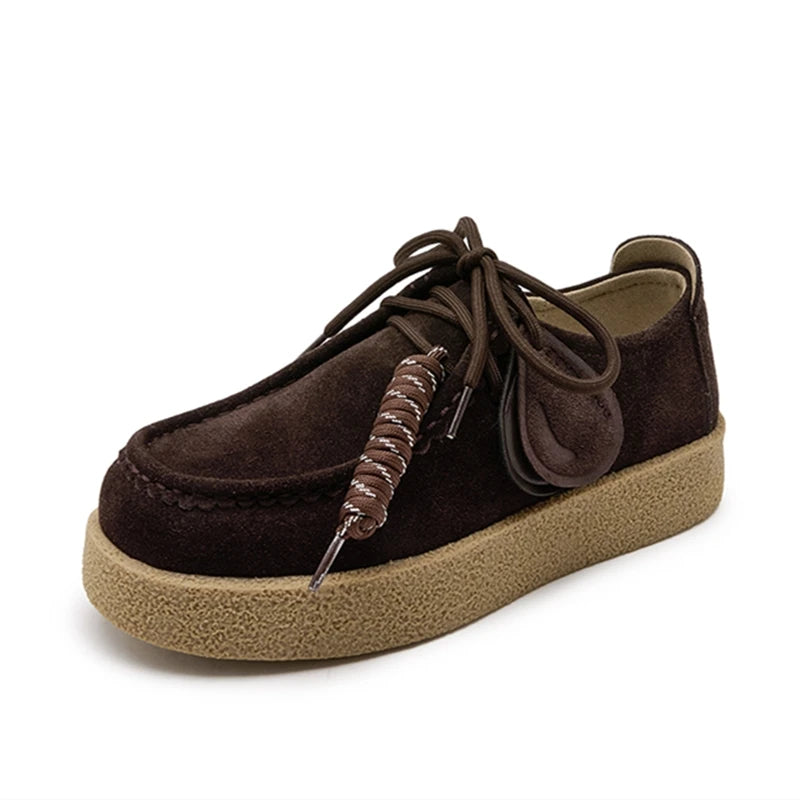Mocassins à Lacets en Daim