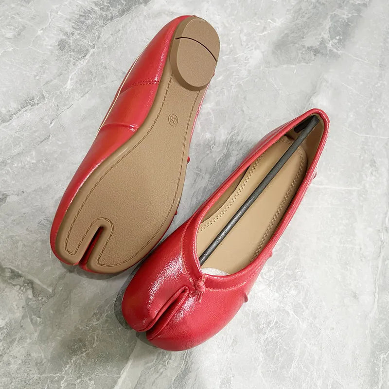 Ballerines Tabi Plissées