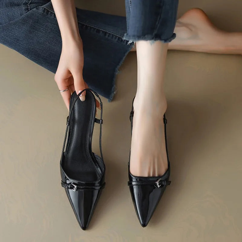 Slingbacks Vernies Bout Pointu