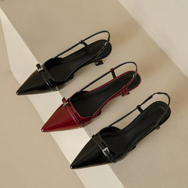 Slingbacks Vernies Bout Pointu