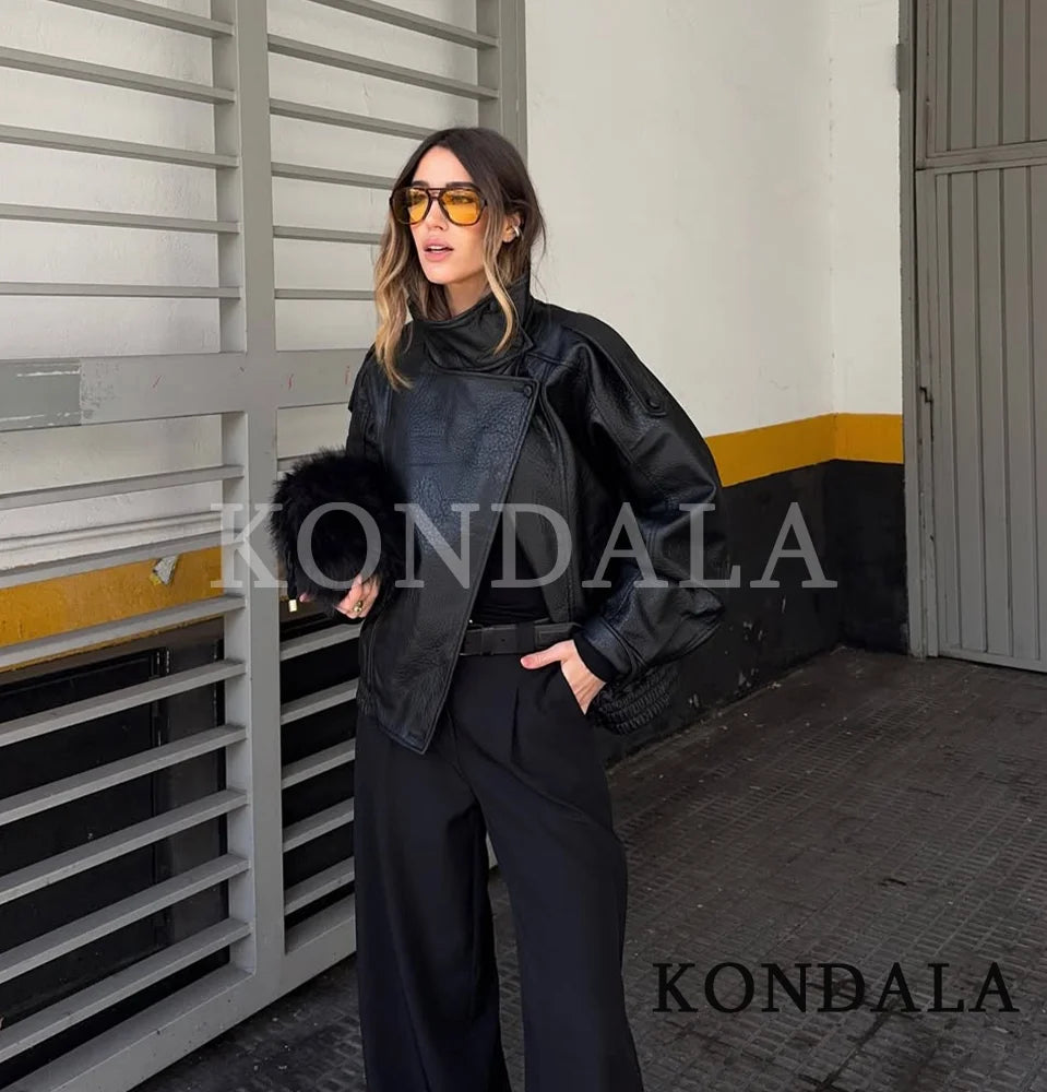 Blouson Aviateur Effet Cuir
