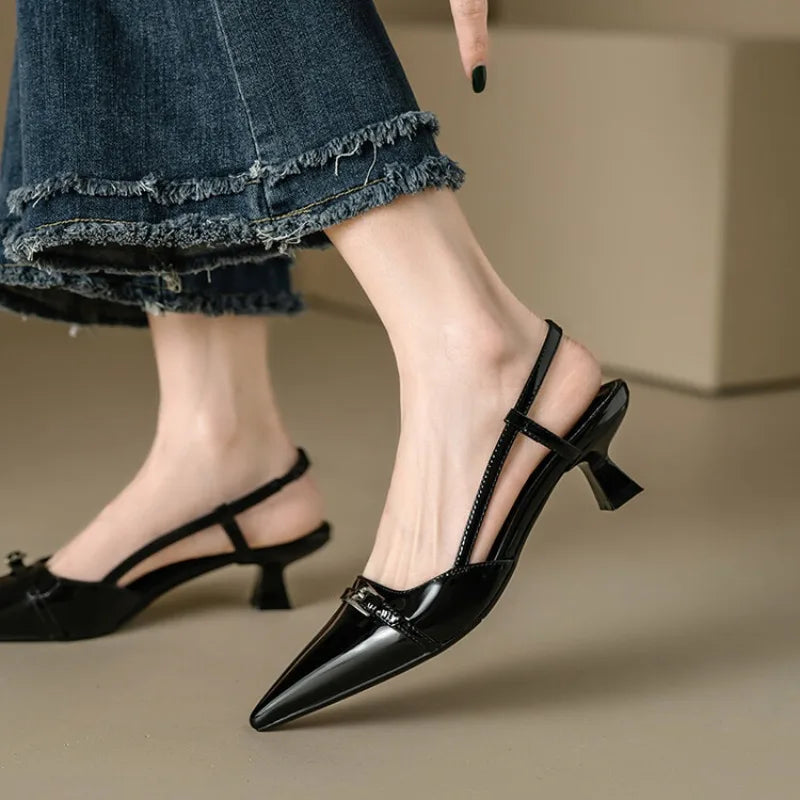 Slingbacks Vernies Bout Pointu