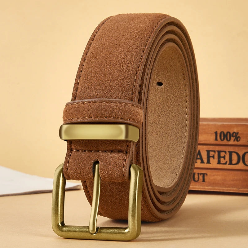Ceinture en Daim Boucle Dorée