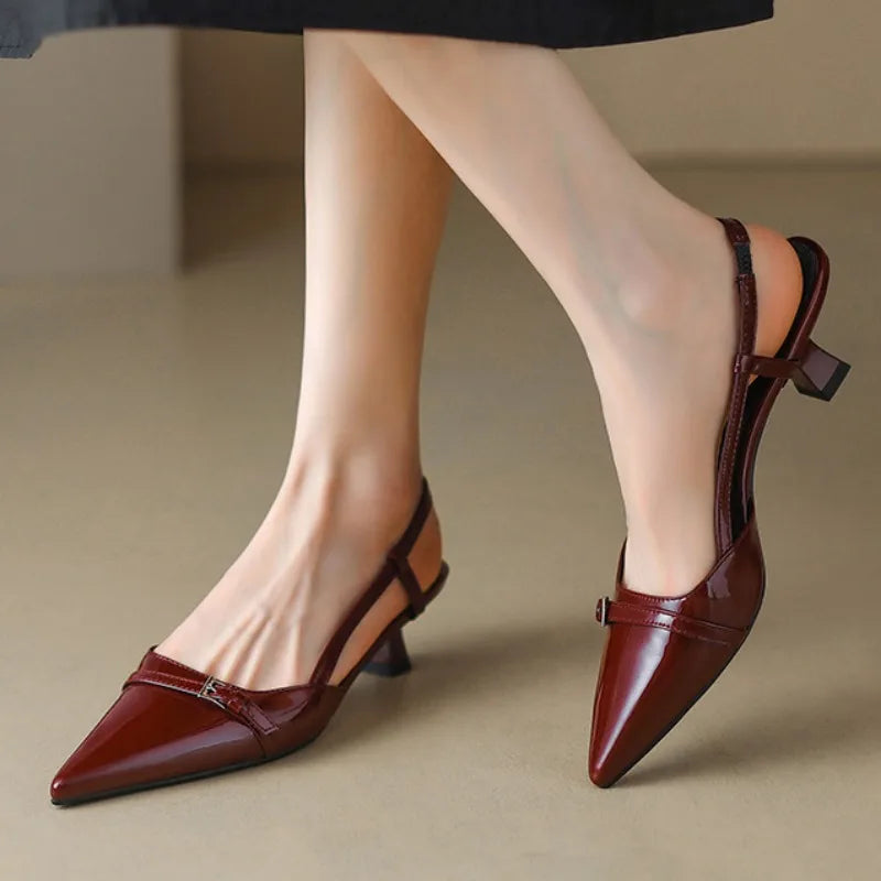 Slingbacks Vernies Bout Pointu