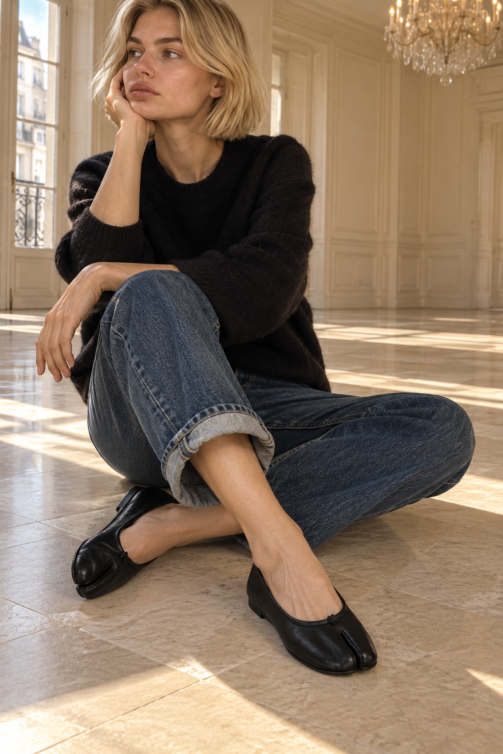 Ballerines Tabi Cuir Souple