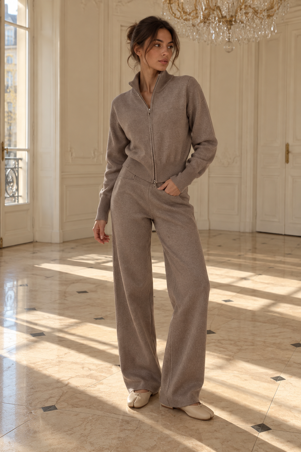 Ensemble Maille Zippé