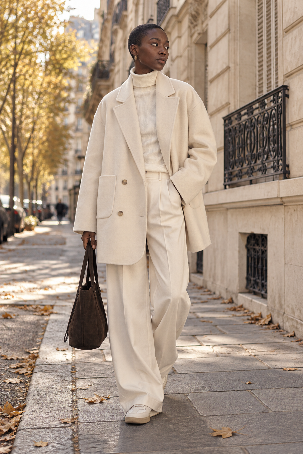 Manteau long double face