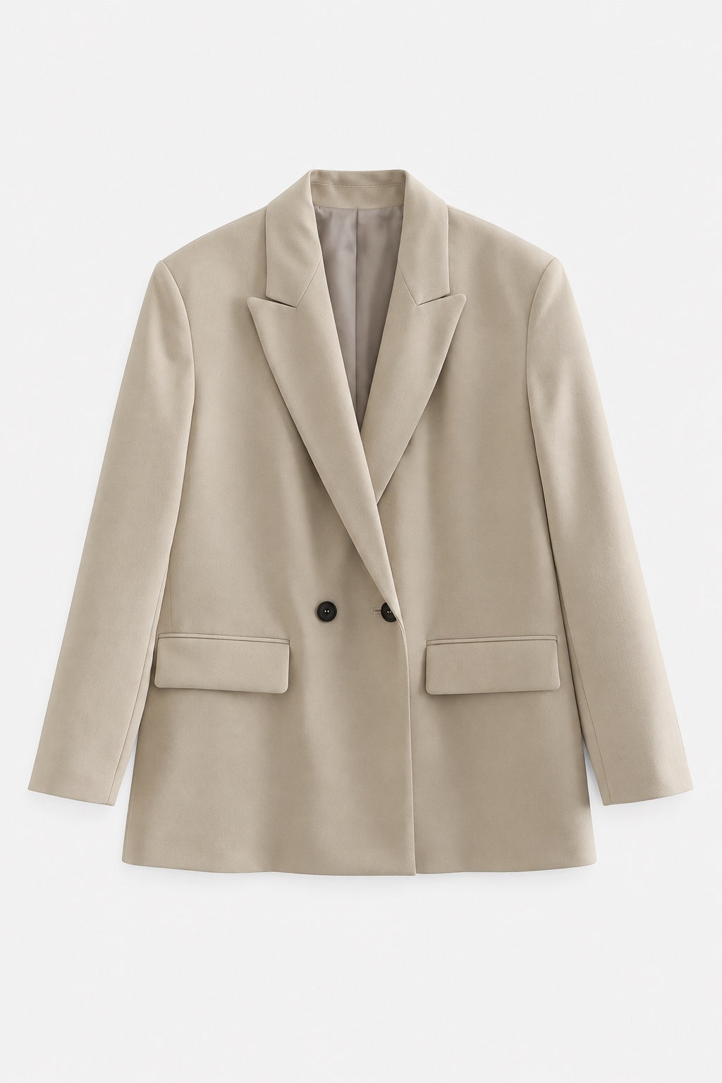 Blazer Croisé Oversize — Beige — produit