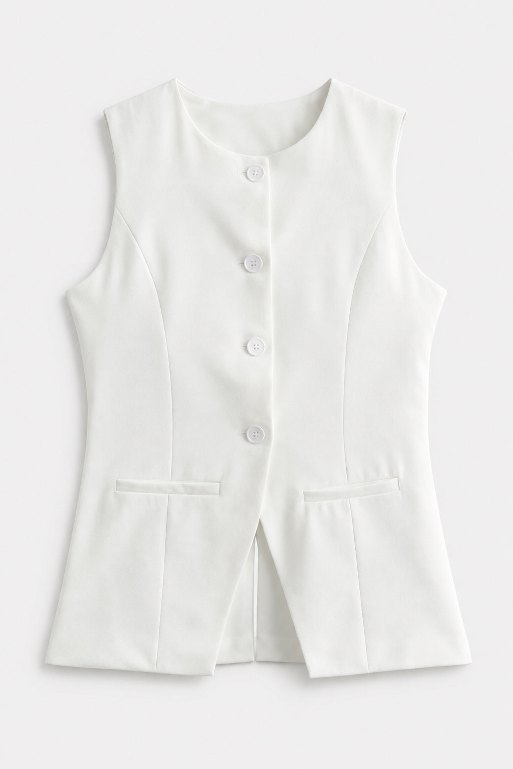 Gilet de Costume Boutonné — Blanc — produit
