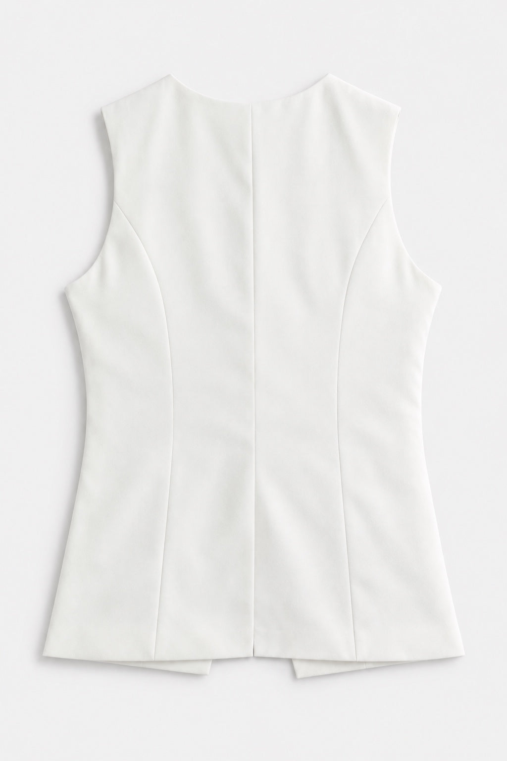 Gilet de Costume Boutonné — Blanc — produit dos