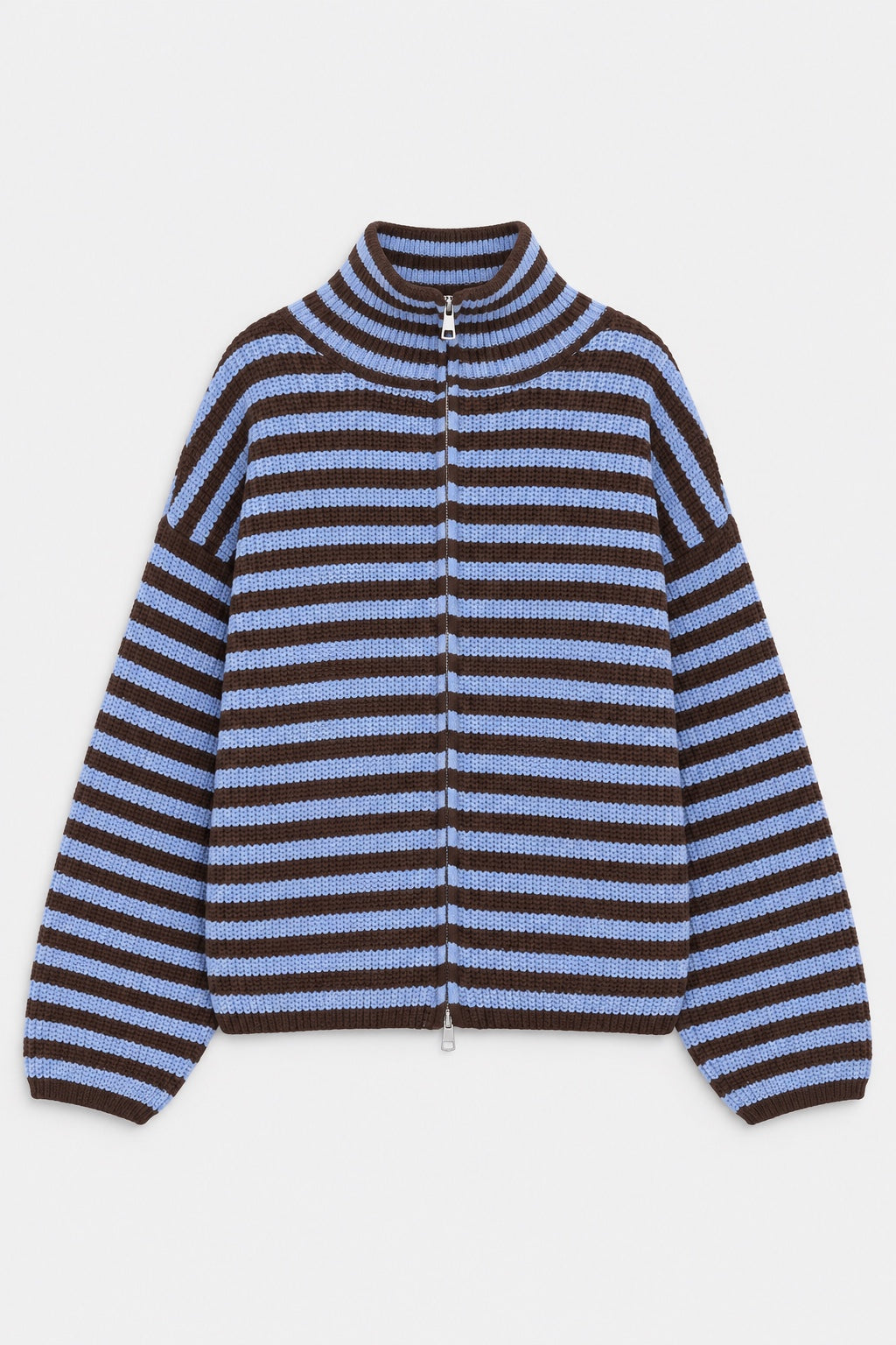 Gilet Zippé Rayé — Bleu — produit
