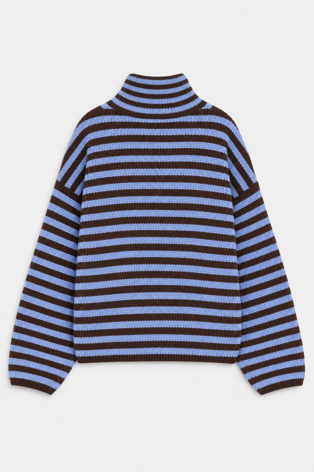 Gilet Zippé Rayé — Bleu — produit dos