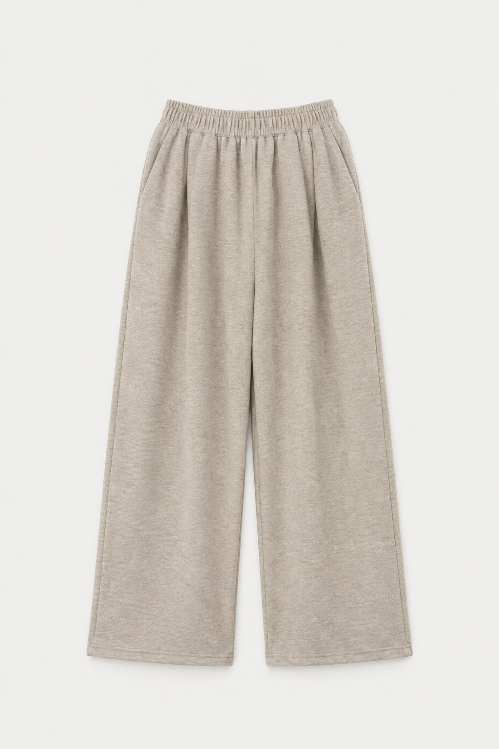 Pantalon Large Plissé Taille Haute — Avoine — produit