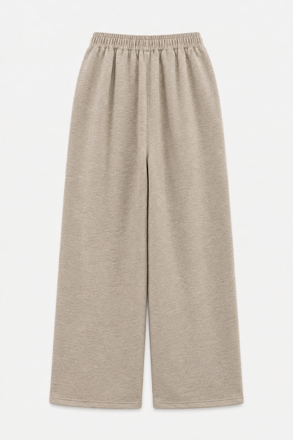 Pantalon Large Plissé Taille Haute — Avoine — produit dos