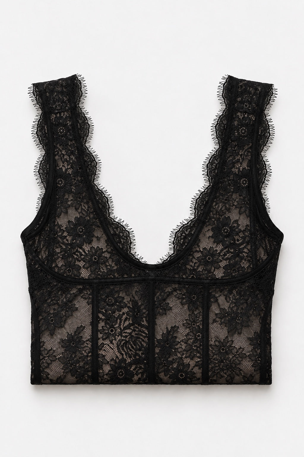 Body Dentelle Plongeant — Noir — produit dos
