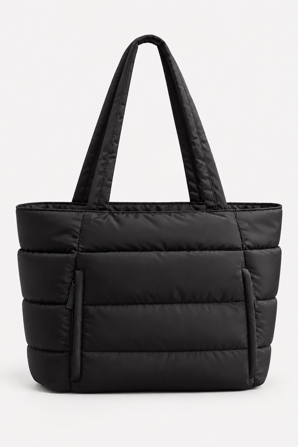 Cabas Matelassé Zippé — Noir — produit