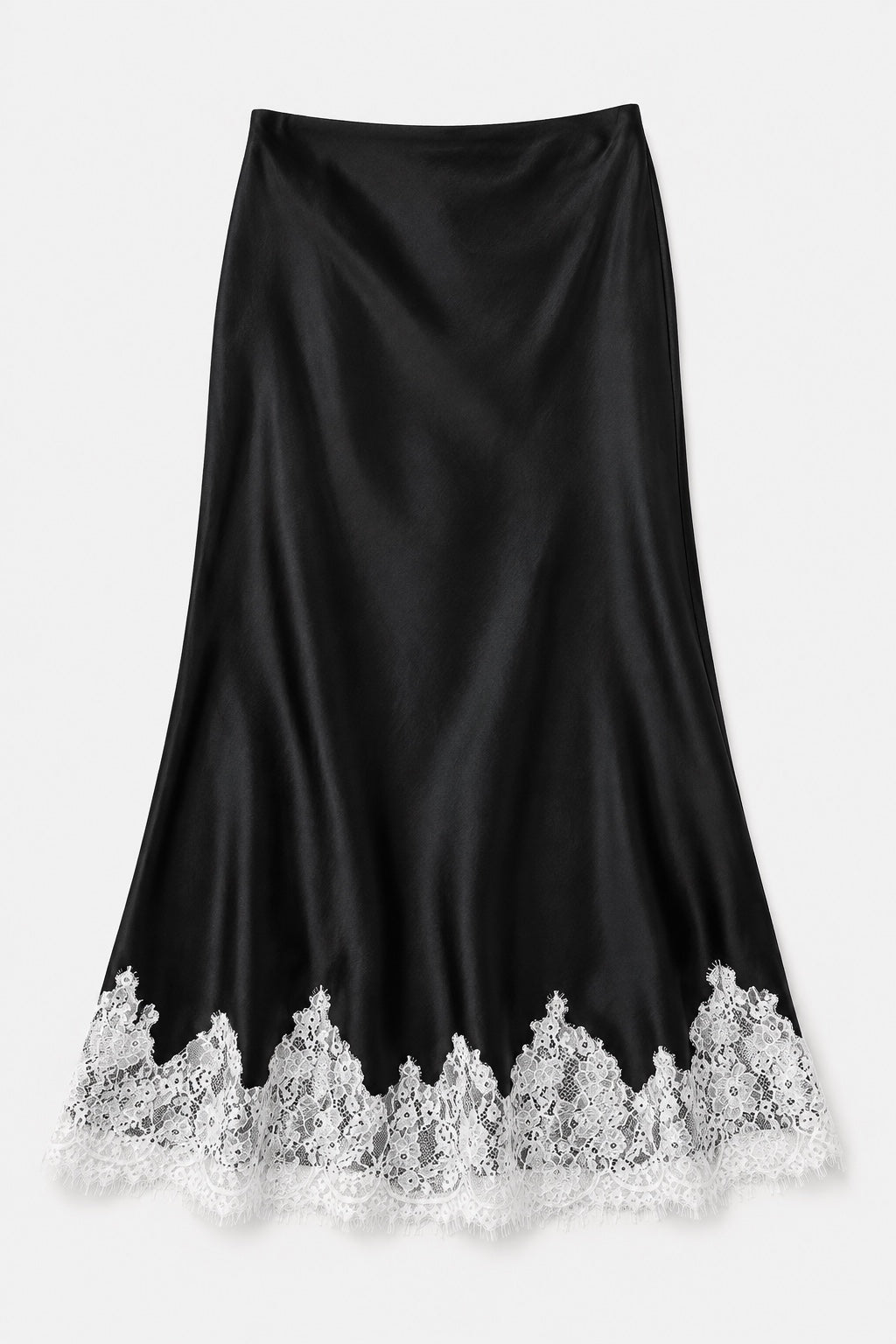 Jupe Sirène Satin et Dentelle — Noir — produit